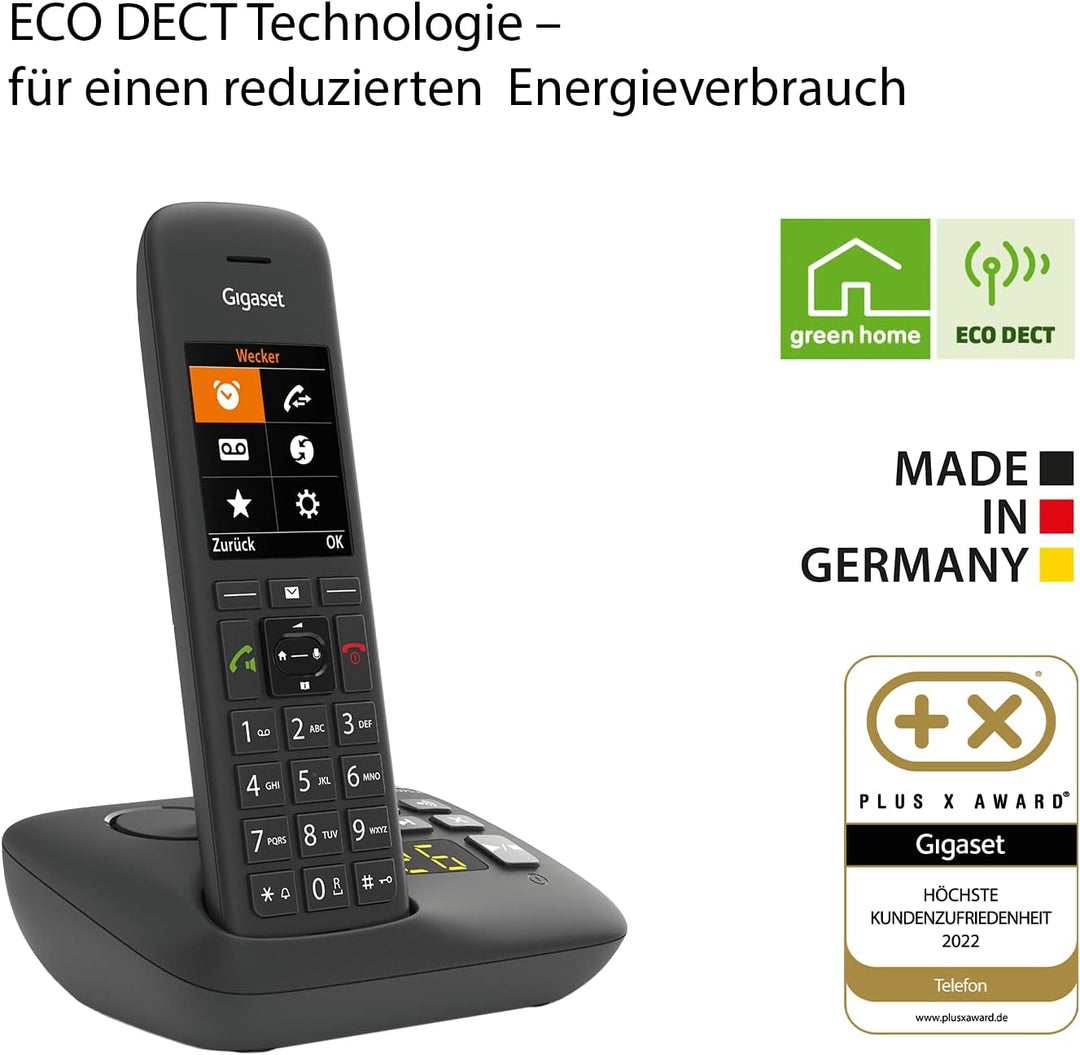 Gigaset C575A Trio - 3 Schnurlose DECT-Telefone mit Anrufbeantworter - grosses Farbdisplay mit aktue