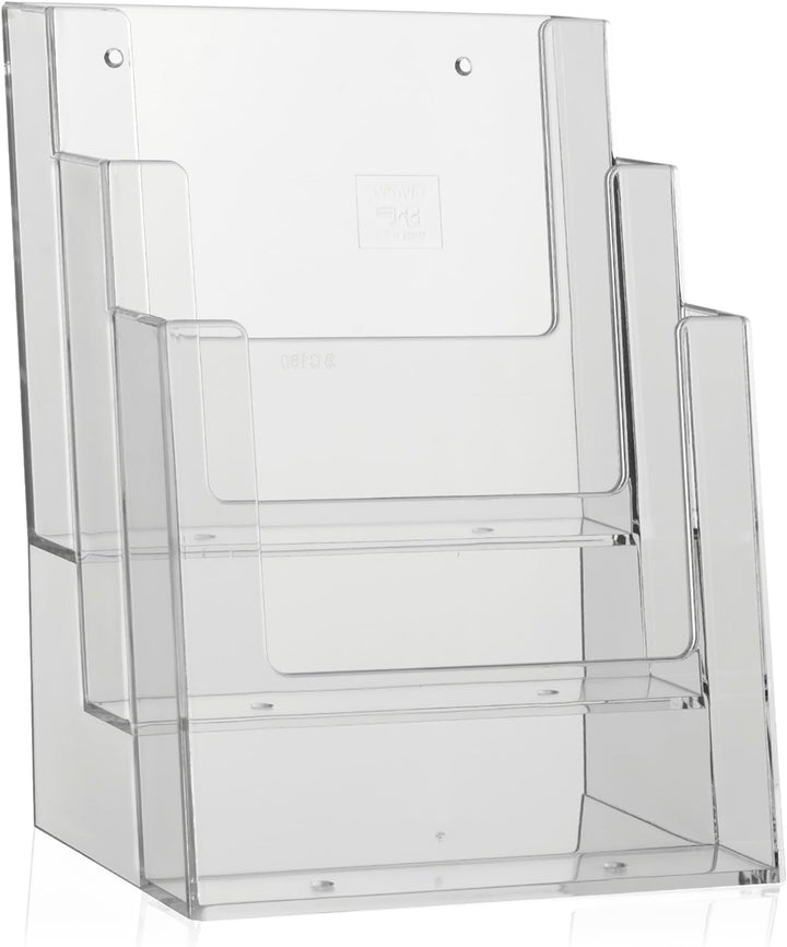 2 3C160 Stück taymar Prospektständer, 3 Fächer, für Prospekte, Broschüren in A5 3 Fächer 2er Pack Si