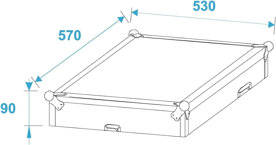 ROADINGER Spezial-Kombi-Case Profi, 4HE | Flightcase für 483-mm-Geräte (19")