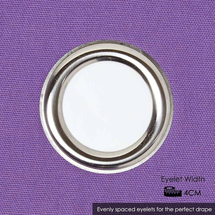 Homescapes Ösenvorhang Blickdicht lila Dekoschal 2er Set Plain Colour Breite 117 x Länge 137 cm Vorh