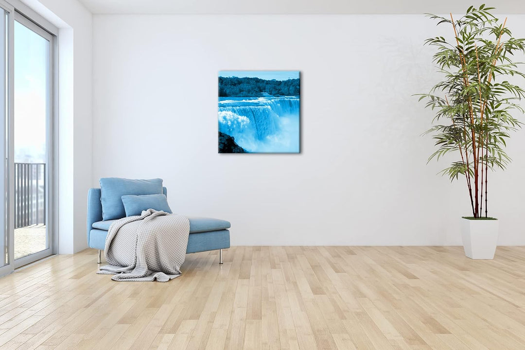 deyoli schöne Niagara Wasserfälle im Format: 60x60 Effekt: Zeichnung als Leinwandbild, Motiv auf Ech