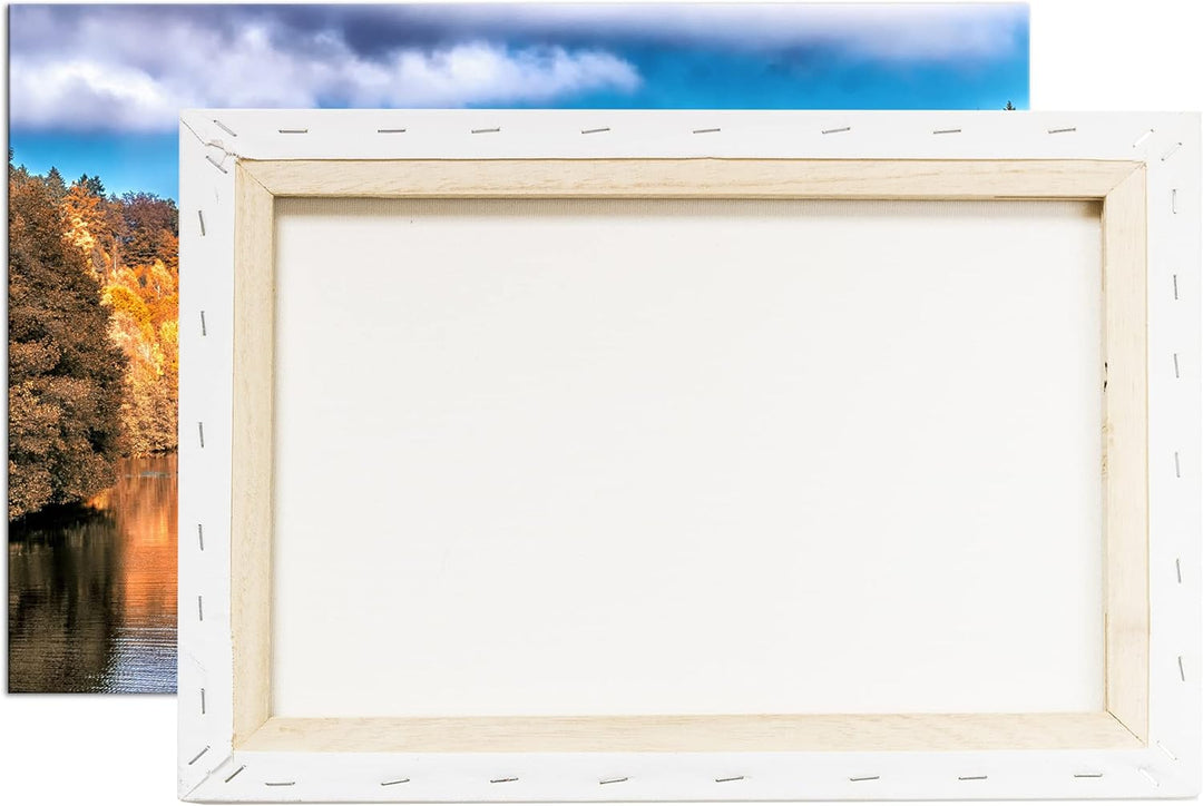 deyoli stiller See Format: 80x60 als Leinwand, Motiv fertig gerahmt auf Echtholzrahmen, Hochwertiger