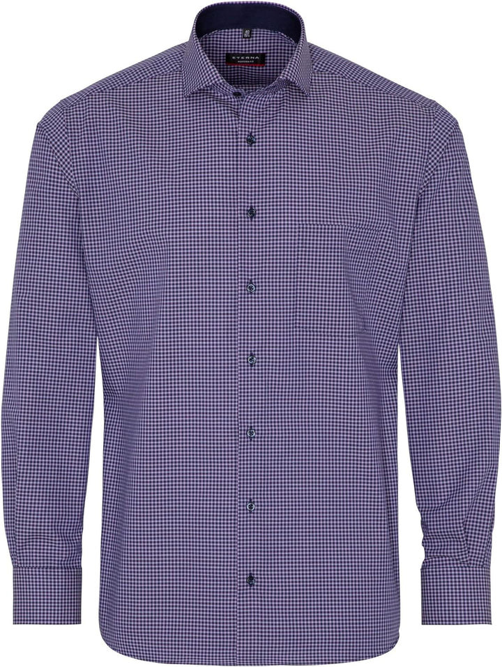eterna Langarm Hemd Modern Fit Popeline kariert