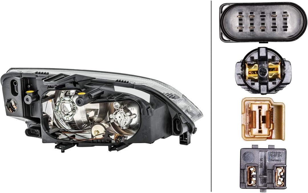 HELLA 1LE 270 600-191 Halogen-Hauptscheinwerfer - links - für u.a. Ford Focus C-Max (Dm2) Links (Fah