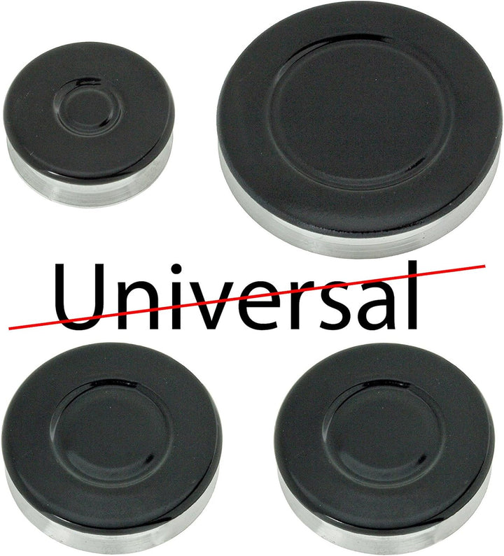Spares2go Brennerkopf und Kappe für Zanussi-Gasherde (1 x Klein, 2 x Mittel, 1 x Gross)