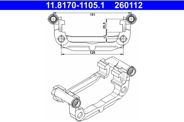 Ate 11. 8170-1105. 1 - Halter, Bremssattel