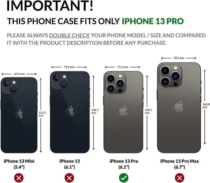 SURAZO Prestige Handyhülle für Apple iPhone 13 Pro – Premium Echtleder Hülle Schutzhülle mit [Standf