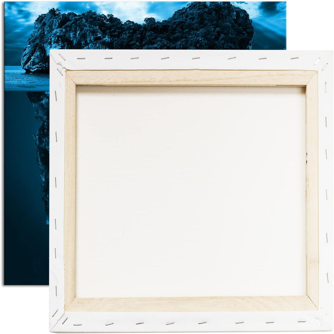 deyoli Tropische Totenkopf Insel Format: 60x60 Effekt: Monocrome Blau als Leinwandbild, Motiv fertig