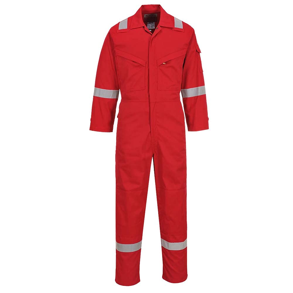 Portwest Leichter, antistatischer Overall 280 g, Grösse: L, Farbe: Rot, FR28RERL Rot Large, Rot Larg