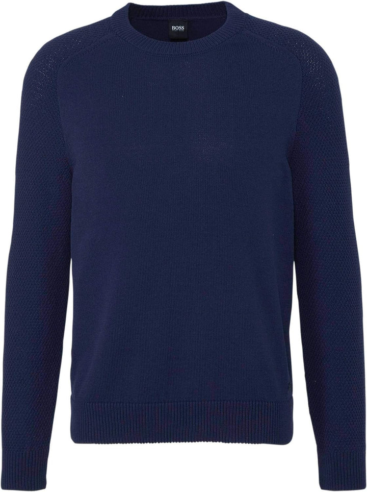 BOSS Hugo Pullover KAMISCOS mit moderem Strickmuster Farbe dunkelblau 404 (M)