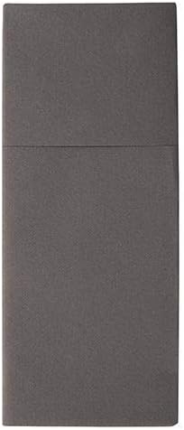 Papstar Bestecktaschen, Airlaid 1/8-Falz 40 cm x 48 cm anthrazit "Premium" 87685 Hochwertige Serviet