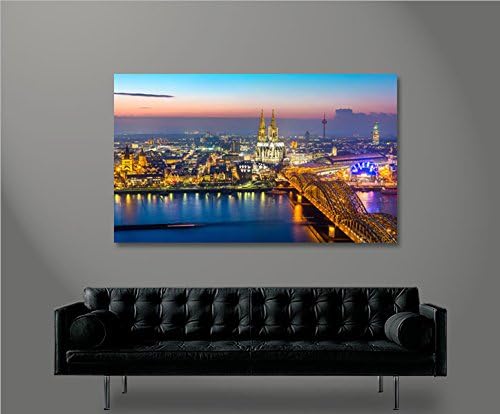 islandburner Bild Bilder auf Leinwand Cologne Köln 1p XXL Poster Leinwandbild Wandbild Dekoartikel W