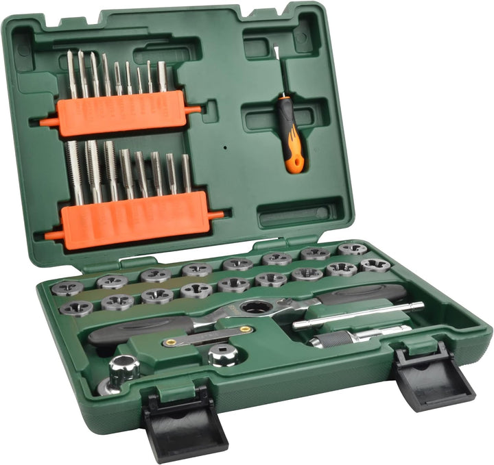 Brüder Mannesmann Werkzeuge Mannesmann M53230 Gewindeschneidsatz, 40-tlg. Grün