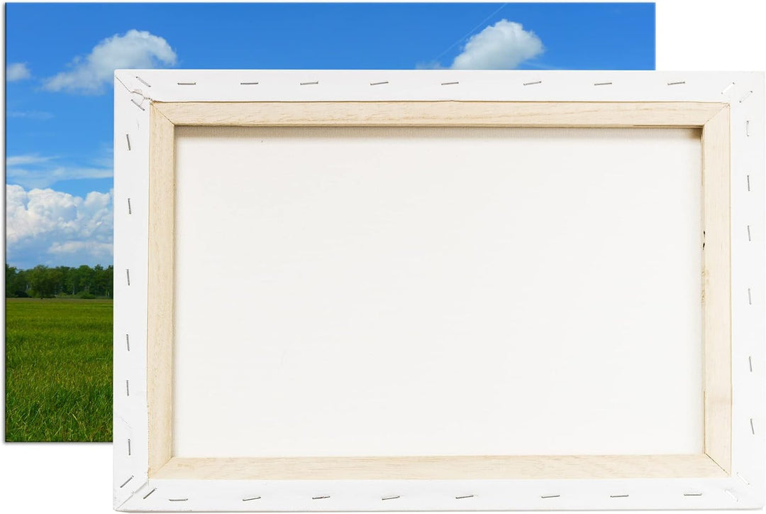 deyoli Wiese am Waldrand Format: 100x70 als Leinwandbild, Motiv fertig gerahmt auf Echtholzrahmen, H