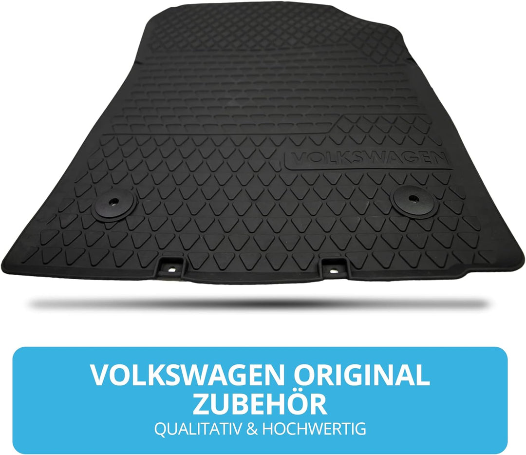 VW Caddy Fussmatten 2K1061502A ab Baujahr 1/2007, 2X Auto Gummimatten für vorne, Antirutschmatten mi