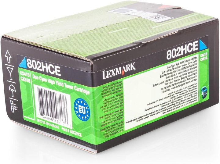 Lexmark 802Hce Toner Cyan Standardkapazitã¤T 3.000 Seiten 1er-Pack Corporate, 1914937