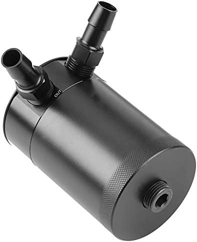 EVGATSAUTO Universal Baffled 2-Port Compact Baffled Oil Catch Tank Ölfangdose Compact Baffled Oil Ca