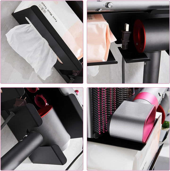 DingGreat föhnhalter wand ohne bohren für Dyson Airwrap Styler Complete, Aluminium Wandhalterung Stä