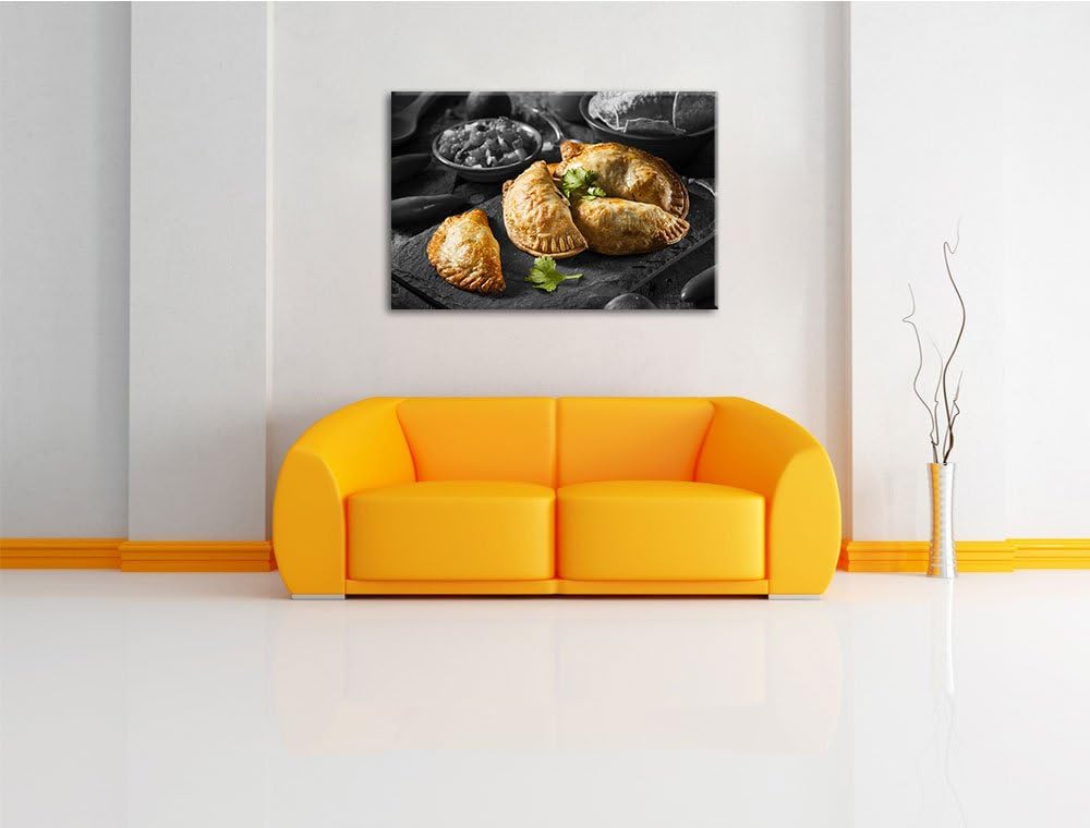 Frische Trotelini schwarz/weiss Format: 100x70 cm auf Leinwand, XXL riesige Bilder fertig gerahmt mi