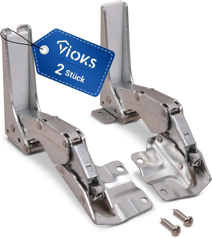 VIOKS Kühlschrank Scharnier 2er Set - Ersatz für Bosch Flachscharnier 00481147 & Scharniere für Kühl