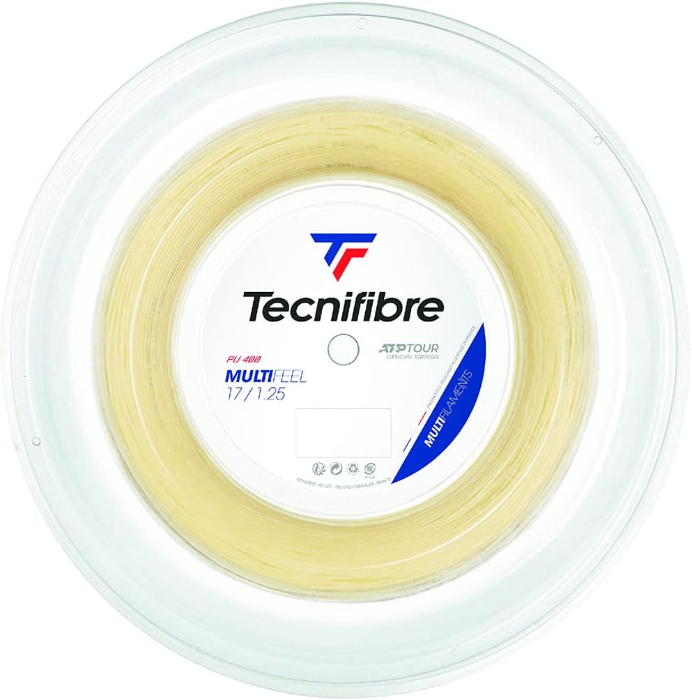 Tecnifibre Unisex – Erwachsene Rolle 200m Multifeel 1.25 Tennissaiten 1.25 Natur, 1.25 Natur