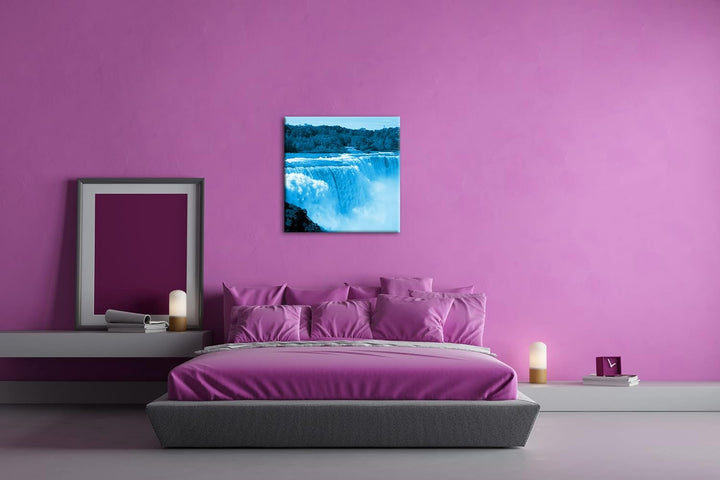 deyoli schöne Niagara Wasserfälle im Format: 60x60 Effekt: Zeichnung als Leinwandbild, Motiv auf Ech