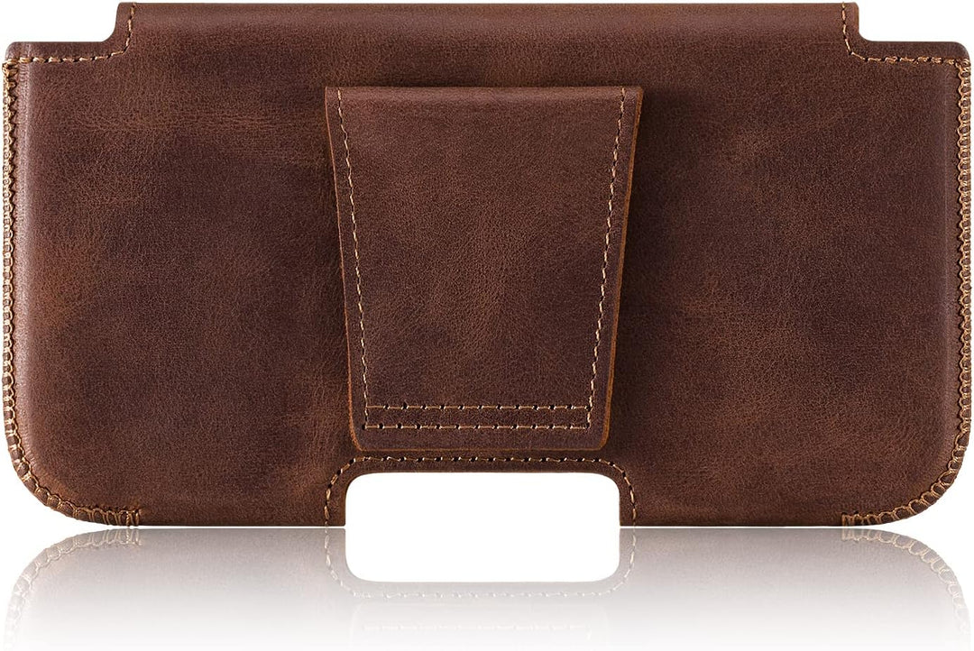 SURAZO Premium 100% Echtleder Gürteltasche für Google Pixel 6a Hülle Leder – Horizontale Holster Sch