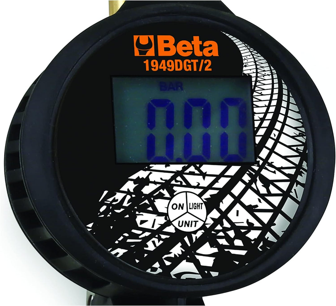Beta 1949DGT/2 Reifenfüller mit digitalem Manometer (Werkzeug mit stossfestem Gummi beschichtet, pra