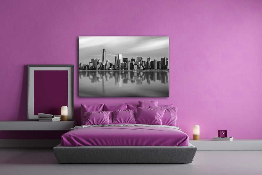 deyoli Küste von New York Format: 80x60 Effekt: Schwarz/Weiss als Leinwand, Motiv fertig gerahmt auf