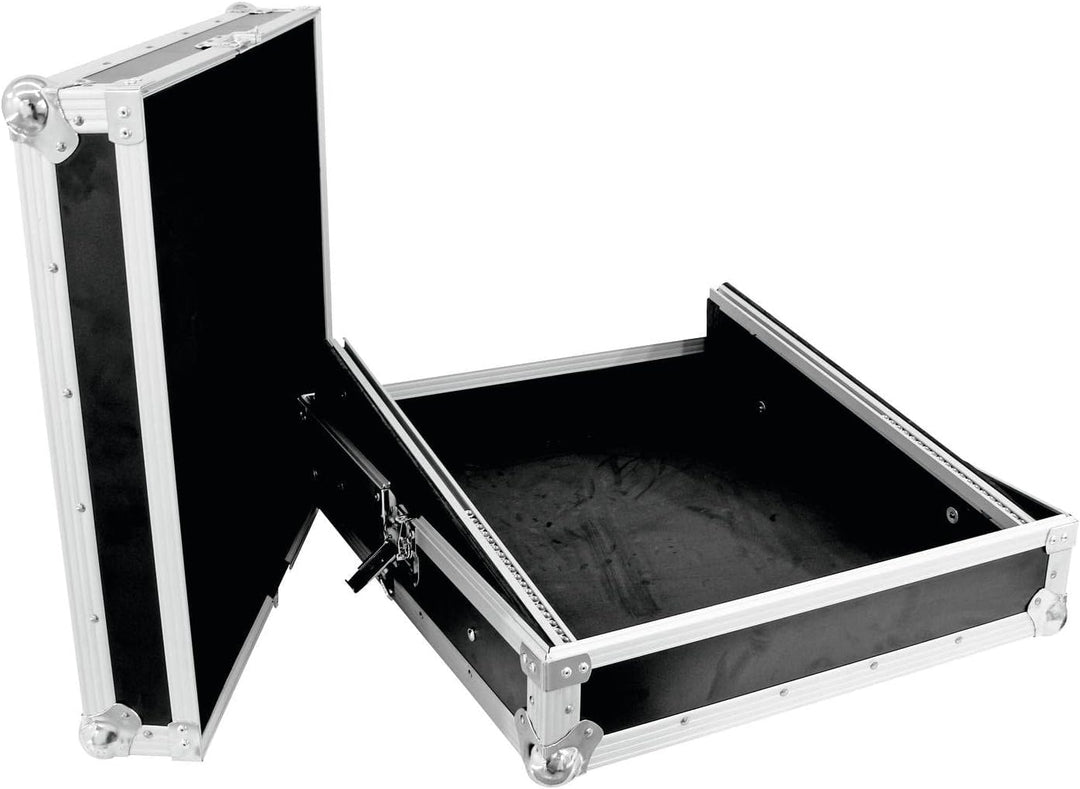 ROADINGER Mixer-Case Profi MCB-19, schräg, sw, 12HE | Flightcase für 483-mm-Geräte (19")