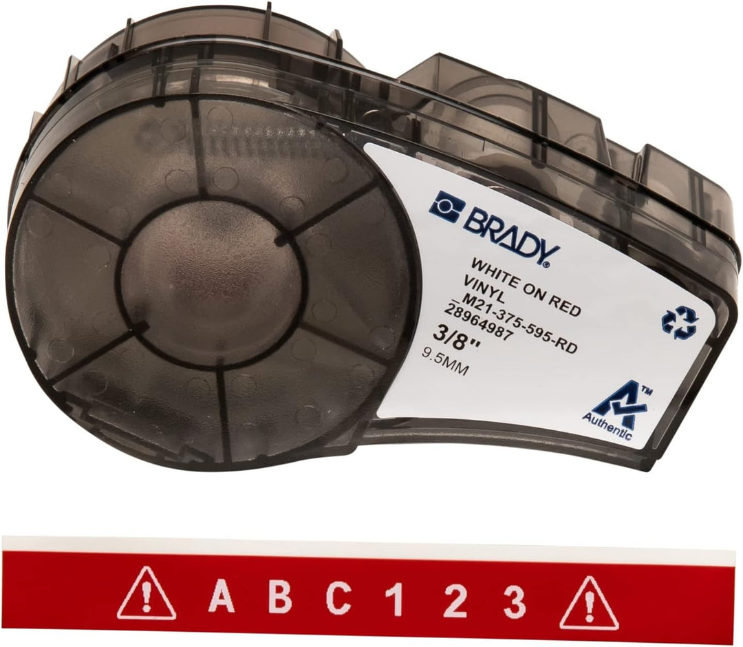 Brady Vinyl-Etiketten für Etikettendrucker M211 & M210 - Vinyl-Klebe-Druckeretiketten - Industrieeti