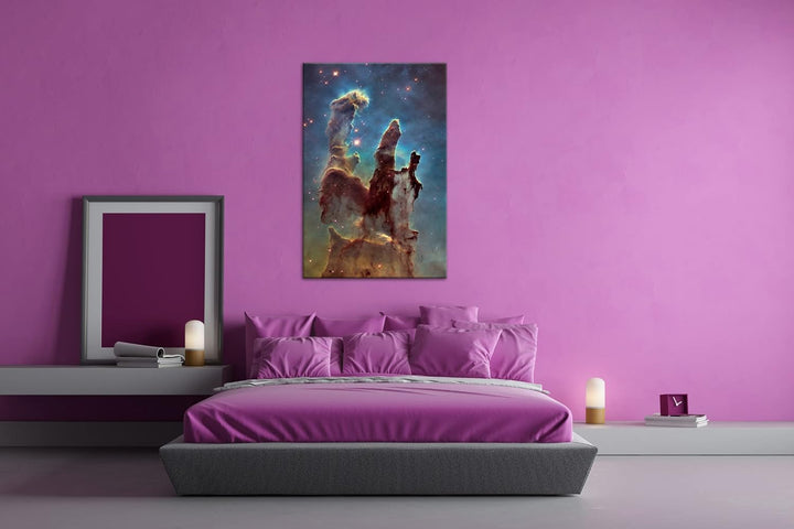 deyoli Säulen der Schöpfung Format: 80x60 als Leinwand, Motiv fertig gerahmt auf Echtholzrahmen, Hoc