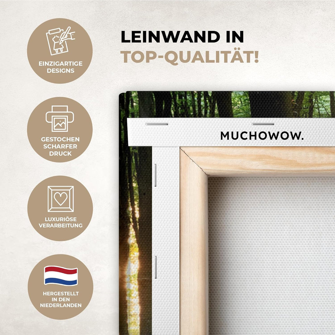 MuchoWow© Leinwand Gross 120x80 cm XXL Deko Schlafzimmer Aesthetic Leinwandbilder Wohnzimmer Gemälde