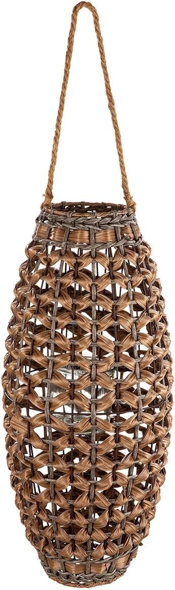 GILDE Deko Laterne Windlicht - Deko Wohnzimmer - mit Glaseinsatz - Höhe 57 cm Höhe 57 cm Naturfarben