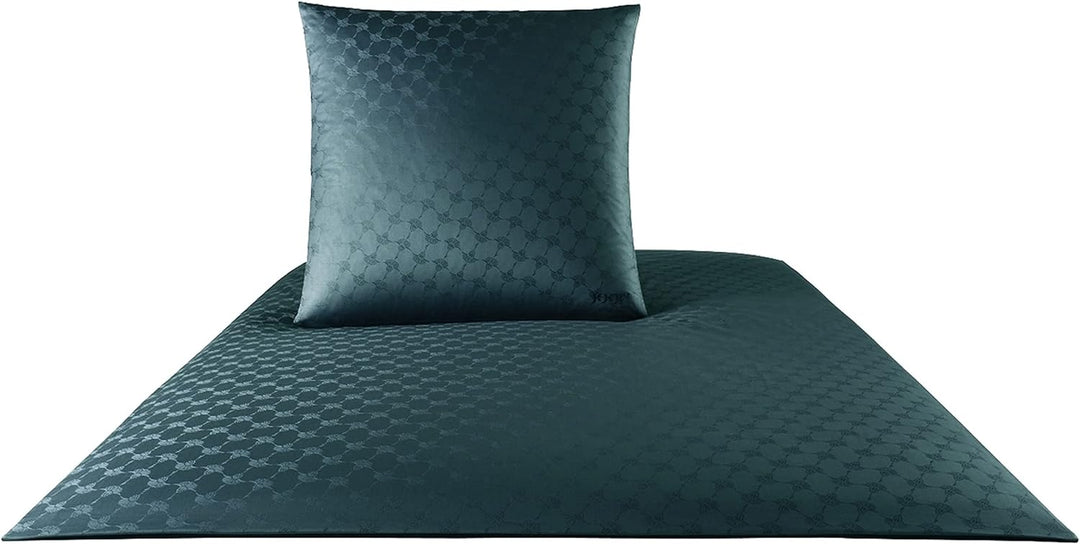 JOOP! Bettwäsche Cornflower quarz 4020-29 135x200 cm + 80x80 cm - 100% Baumwolle Jacquard mit Cornfl