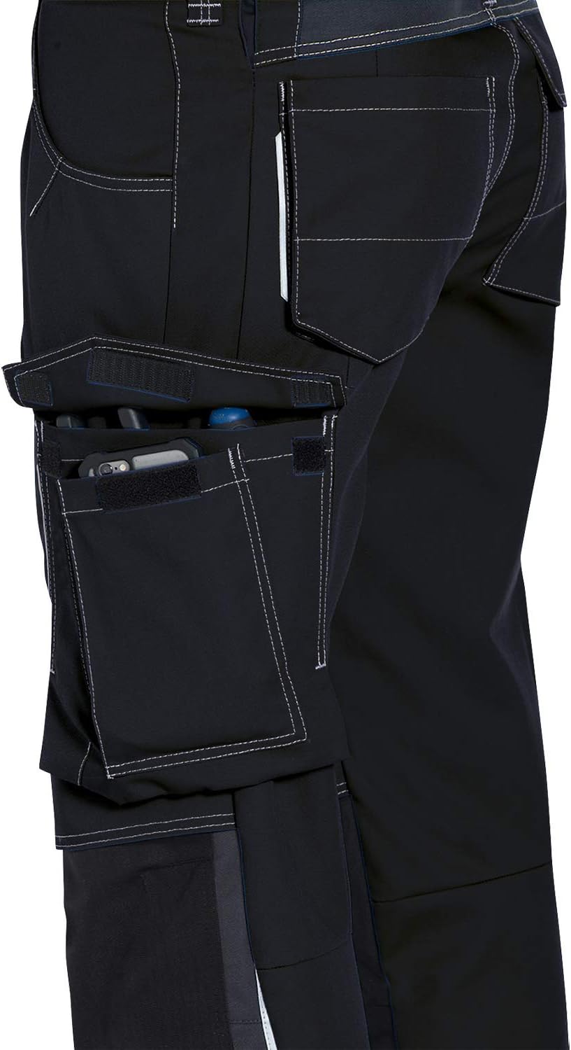 Uvex New Worker Arbeitshose - Schwarze Bundhose mit Kniepolstertaschen - Gr 58