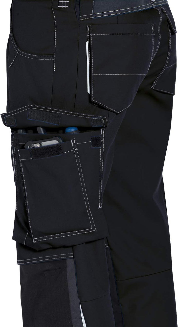 Uvex New Worker Arbeitshose - Schwarze Bundhose mit Kniepolstertaschen - Gr 58