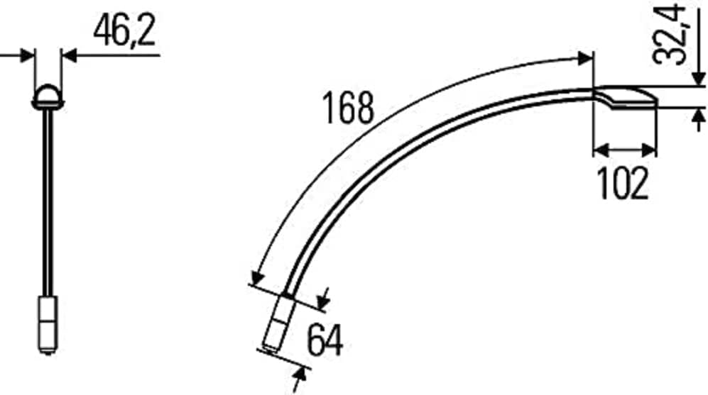 HELLA - Leseleuchte - LED - 24/12V - 3.0W - LED - Anbau - Lichtscheibenfarbe: glasklar - LED-Lichtfa