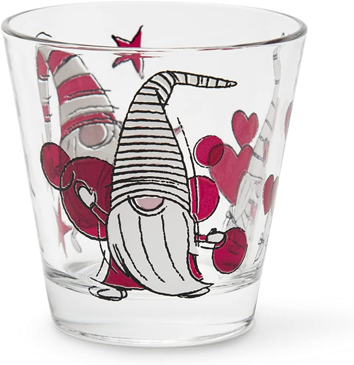 Excelsa Gnome Sweet Gnome Wassergläser, Glas, Fassungsvermögen: 250 ml, 6 Stück, Transparent mit Orn