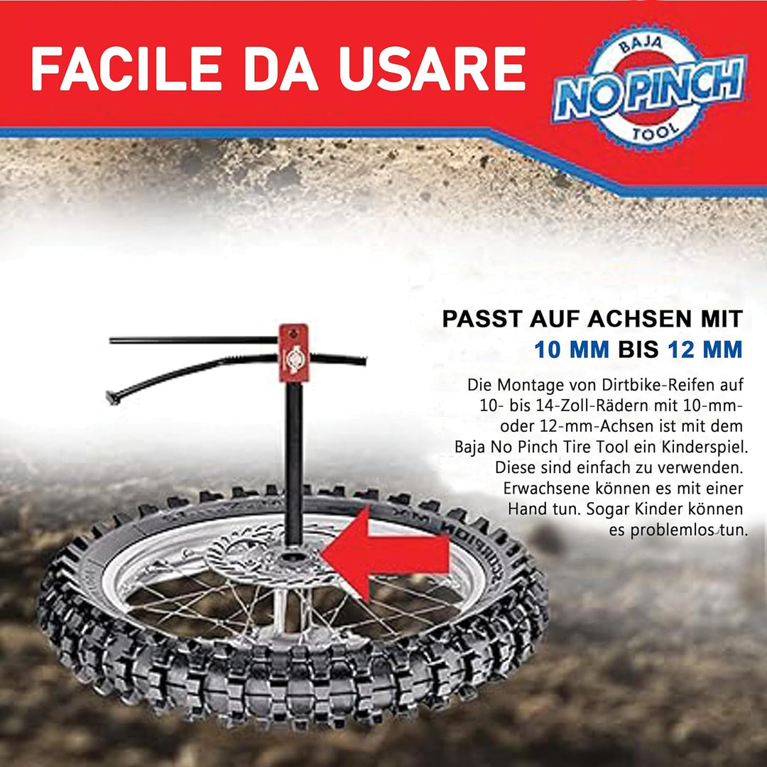 Baja No Pinch Dirt Bike Reifenwechselwerkzeuge | Mini-Motorrad-Zubehör-Set mit Mini-Schubstangen-Ach