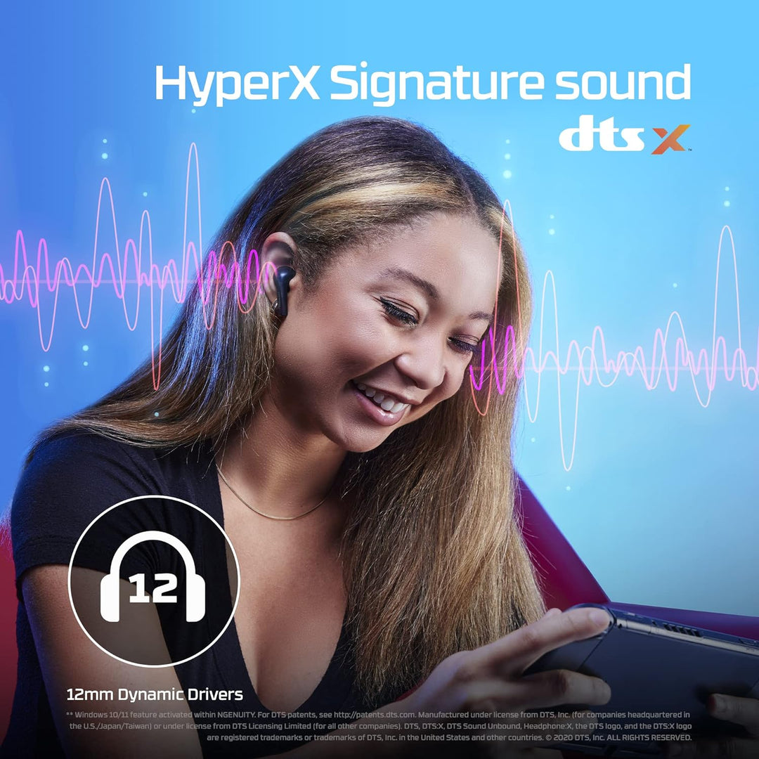 HyperXCloud MIXBuds-EchtekabelloseOhrhörer,Bluetooth-kompatibel,Low-Latency-Gaming-Modus,USB-CWirele
