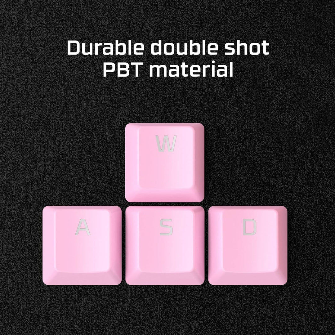 HyperX PBT Keycaps – Kompletter Tastensatz, Double Shot PBT-Material, Englisches (US) Layout, 104, B