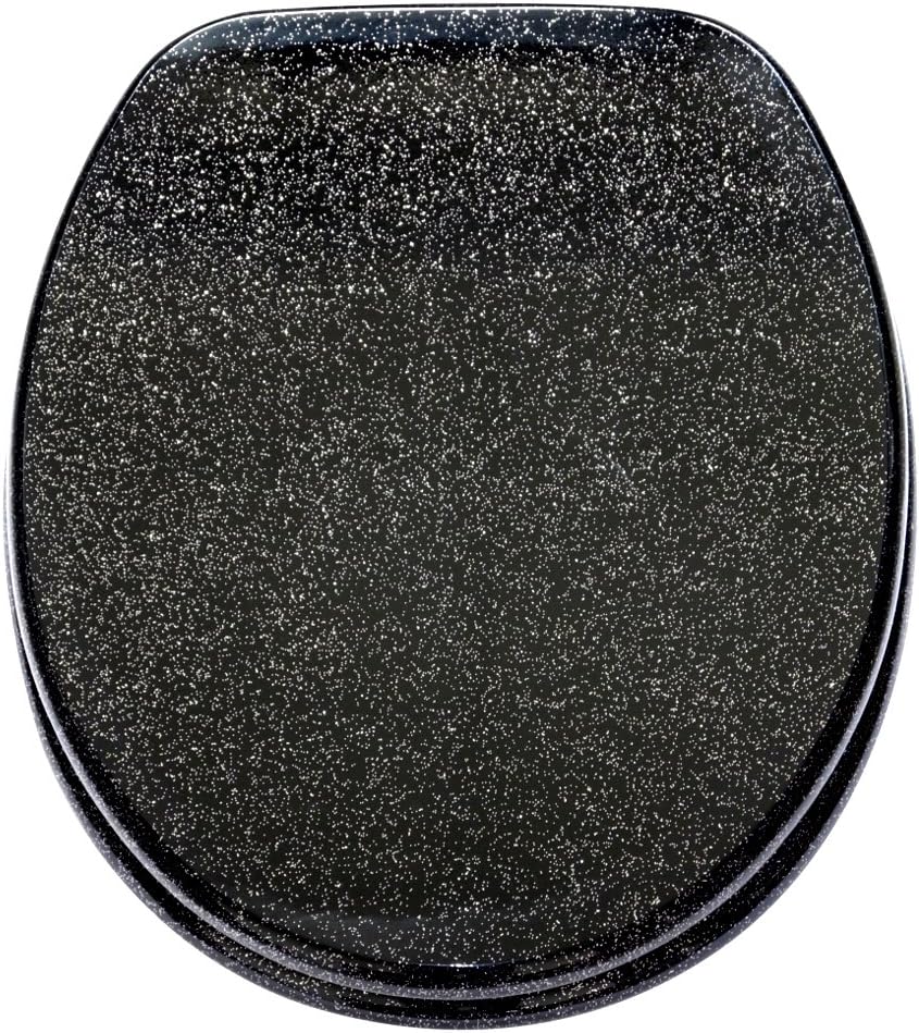 WC Sitz mit Absenkautomatik, hochwertige Oberfläche, einfache Montage, stabile Scharniere, Glitzer S