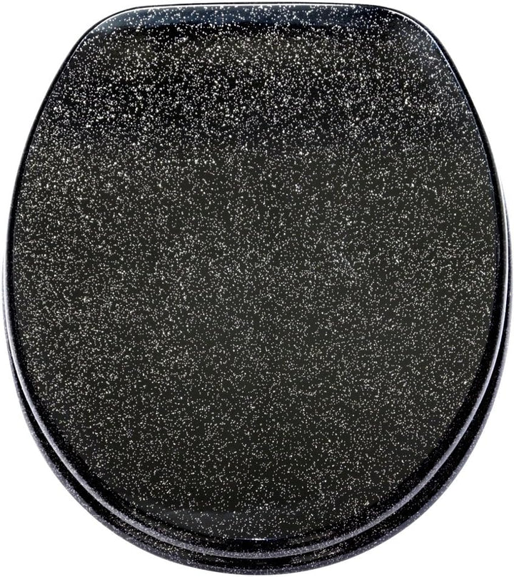 WC Sitz mit Absenkautomatik, hochwertige Oberfläche, einfache Montage, stabile Scharniere, Glitzer S