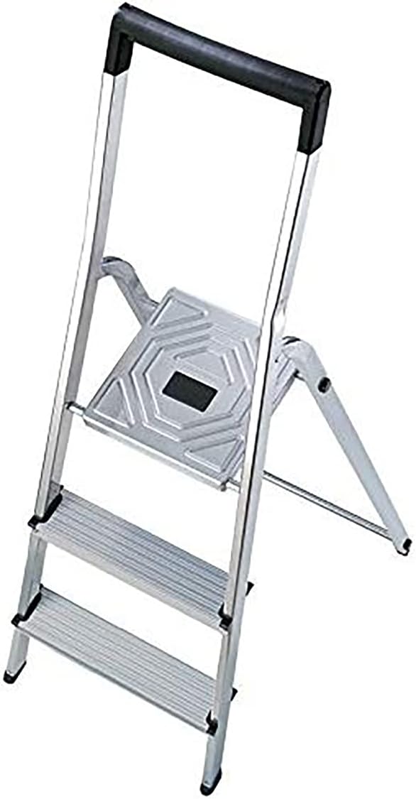 Hailo 5_8943-001 L40 Sicherheits-Haushaltsleiter, aus Aluminium, 3 Stufen