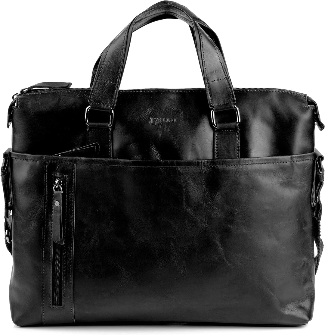 BACCINI Laptoptasche LEANDRO aus Premium Leder I Business-Tasche gross für Herren 15 Zoll extra Lapt