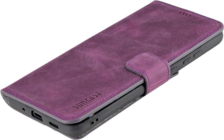 Suncase Book-Style Hülle kompatibel mit Samsung Galaxy S20 Ultra Leder Tasche (Slim-Fit) Lederhülle