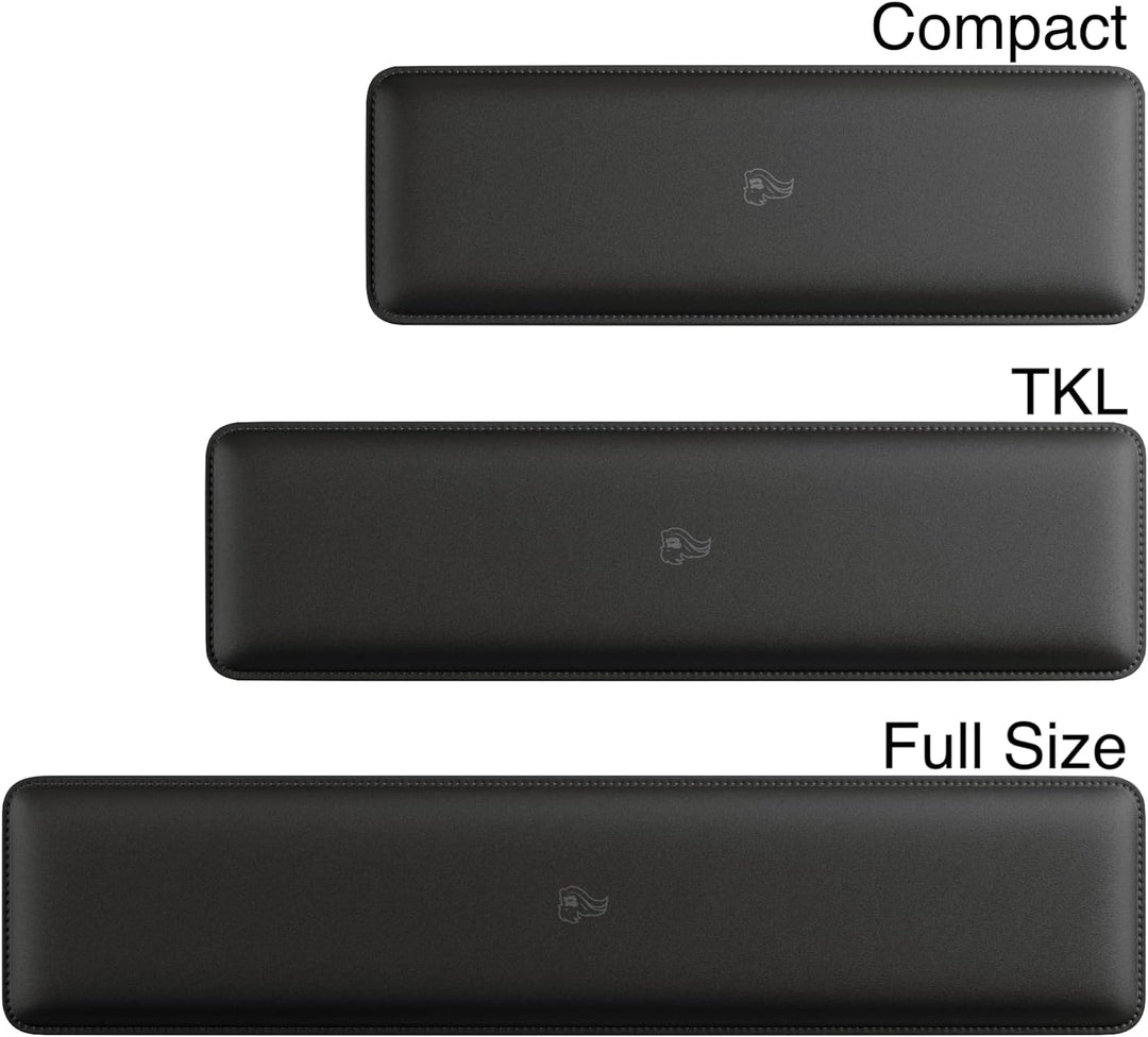 Glorious Gaming Padded Keyboard Wrist Rest (Full Size, 17 mm stark) - gesteppte Ränder, glatte Stoff