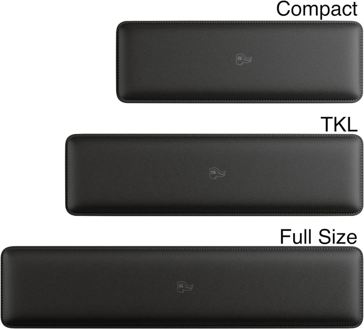 Glorious Gaming Padded Keyboard Wrist Rest (Full Size, 17 mm stark) - gesteppte Ränder, glatte Stoff