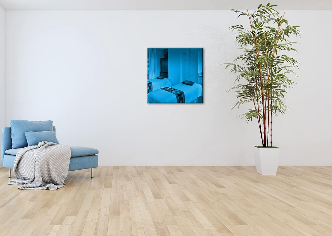 deyoli Luxuriöser Wellnessraum Format: 60x60 Effekt: Zeichnung als Leinwandbild, Motiv auf Echtholzr